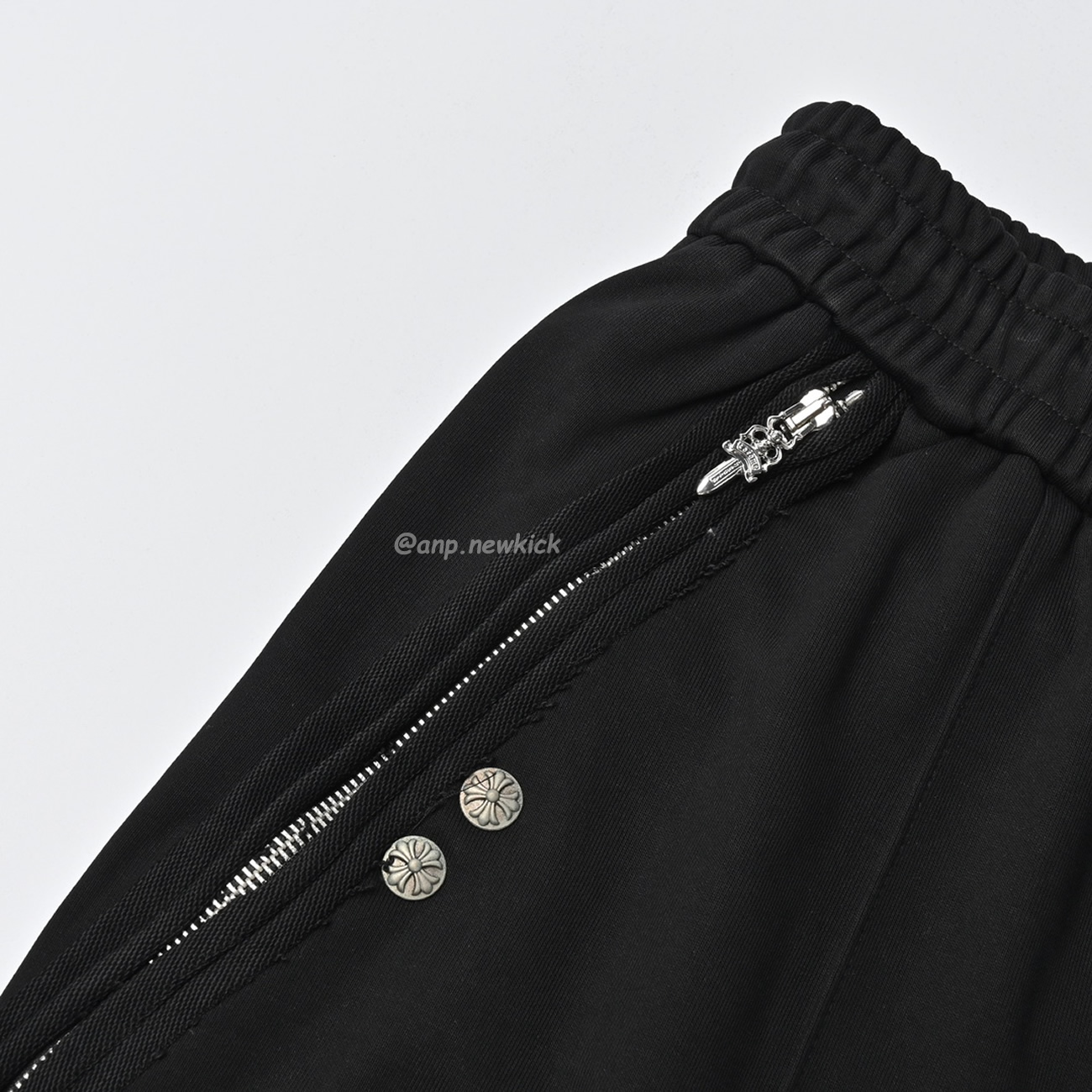 Chrome Hearts 23ss Black White Side Zipper Shorts (10) - newkick.vip